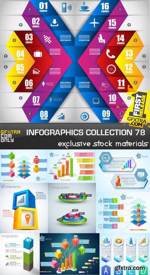 Collection of infographics vol.78, 25xEPS