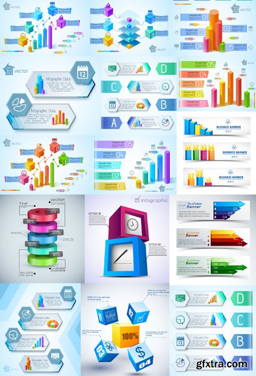 Collection of infographics vol.78, 25xEPS