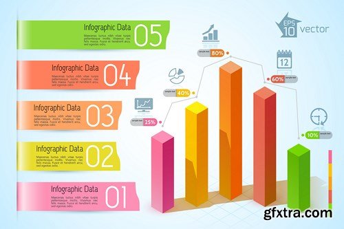 Collection of infographics vol.78, 25xEPS