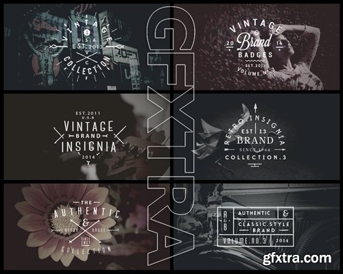 Pixeden - Vintage Badges Presentation Vol.3