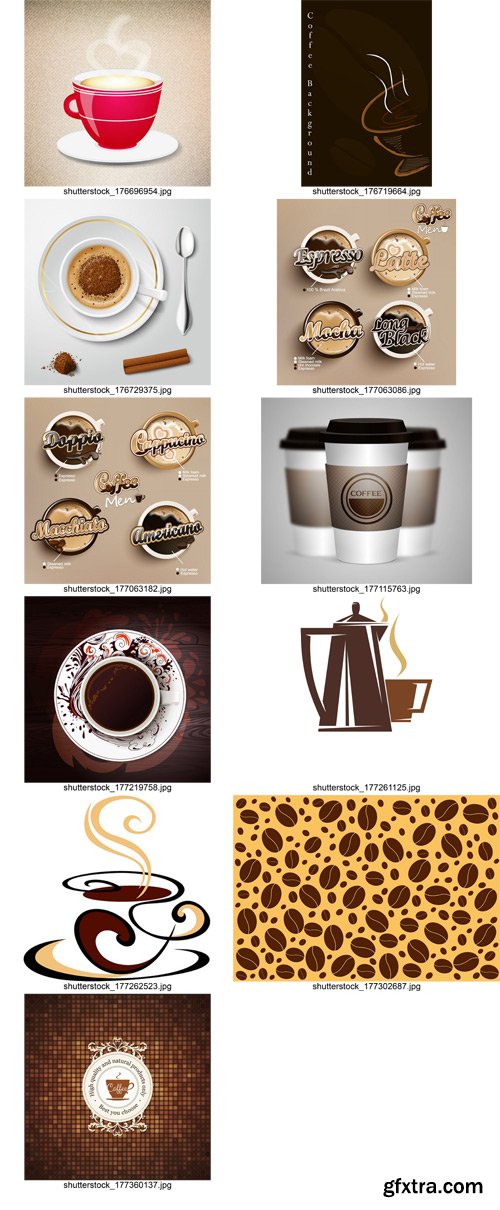 Shutterstock - Coffee, 25xEps