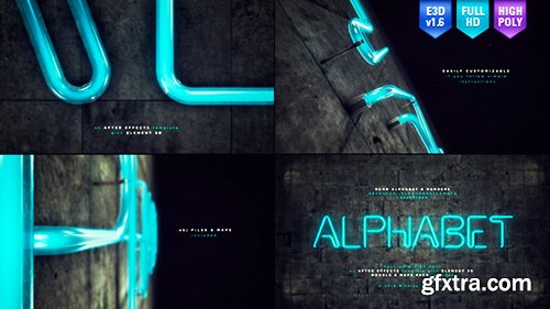 VideoHive Neon Alphabet & Numbers 6552366