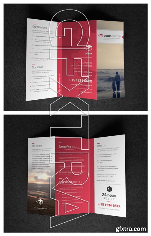 Pixeden - Doma Tri Fold Brochure Template