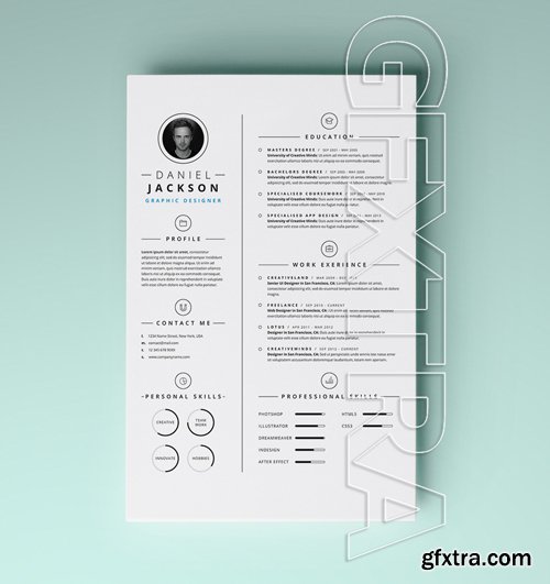 Pixeden - Simple Resume Template Vol4