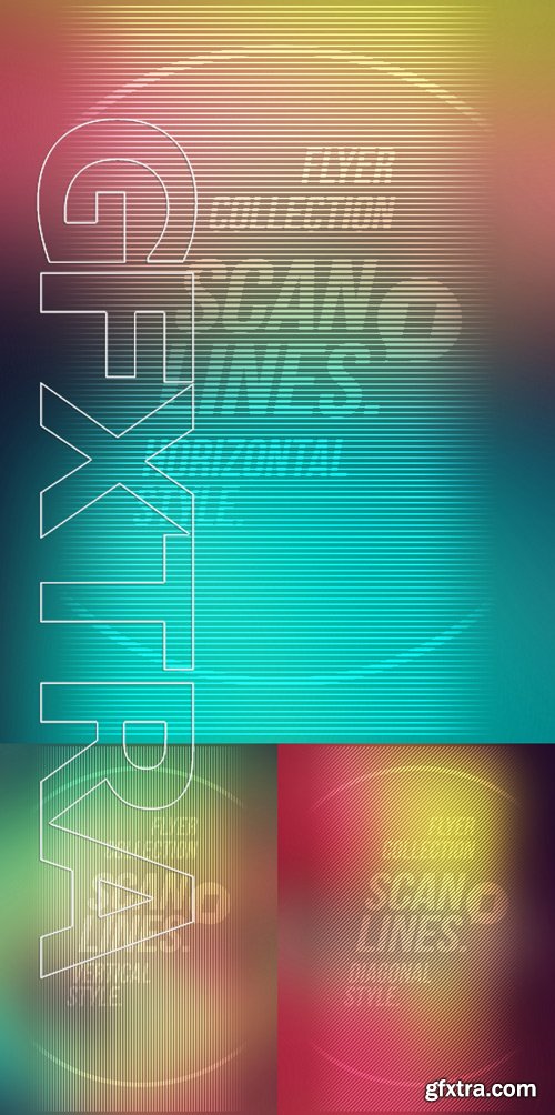 Pixeden - Scanlines Flyers Template Psd