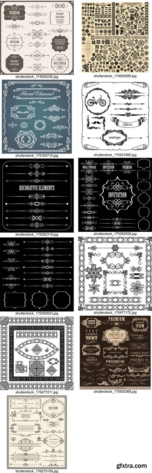 Shutterstock - Calligraphic Design Elements, 25xEps