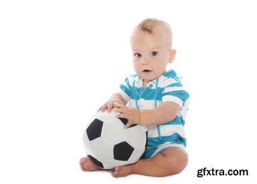 Amazing SS - Crawling baby boy on white background, 25xJPGs