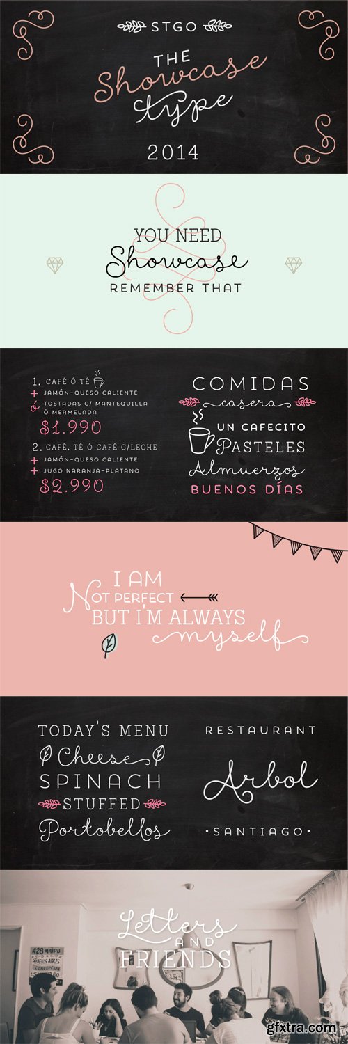 Showcase Font Family - 8 Fonts for $25