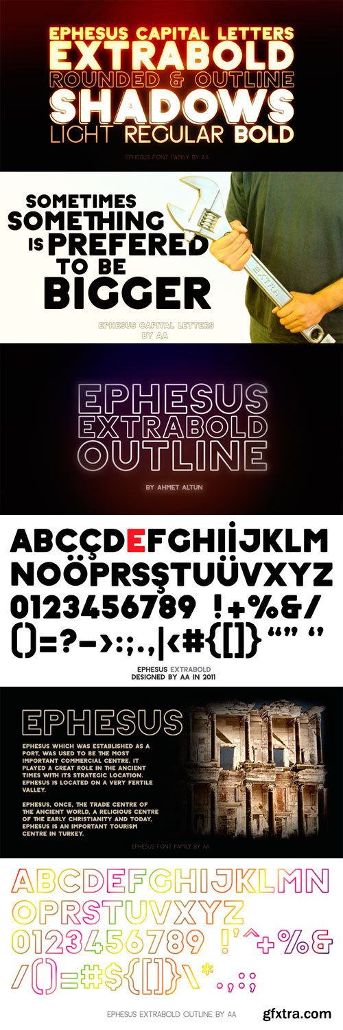 Ephesus Font Family - 8 Fonts for $170