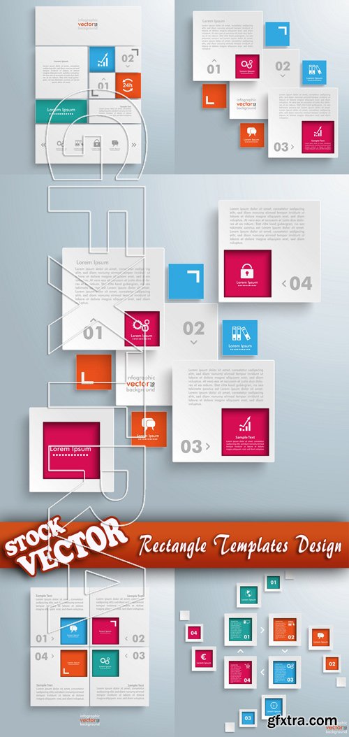 Stock Vector - Rectangle Templates Design