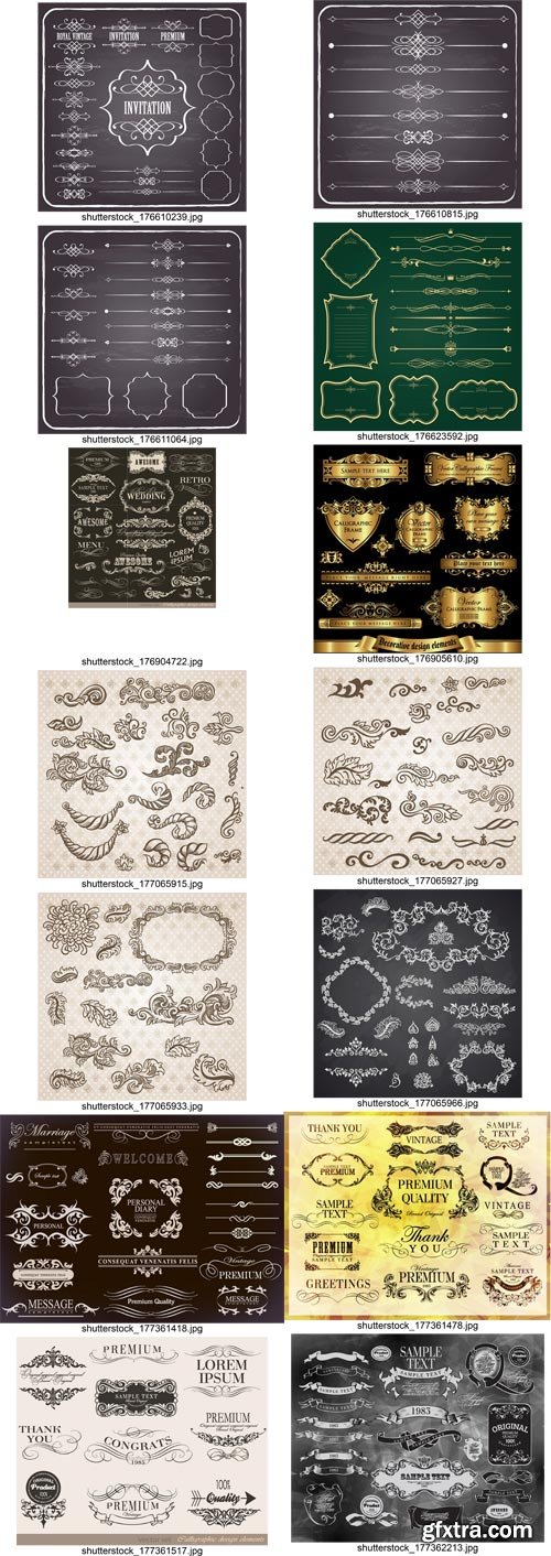 Shutterstock - Calligraphic Design Elements 2, 25xEps