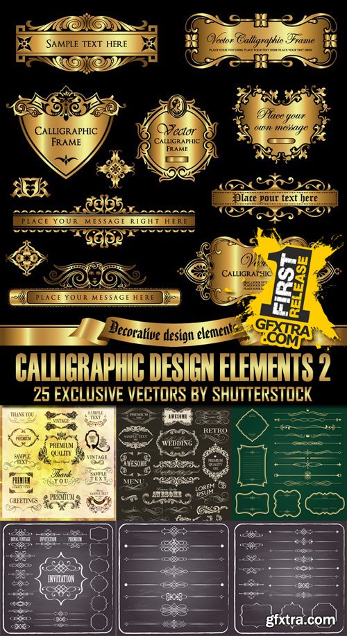 Shutterstock - Calligraphic Design Elements 2, 25xEps