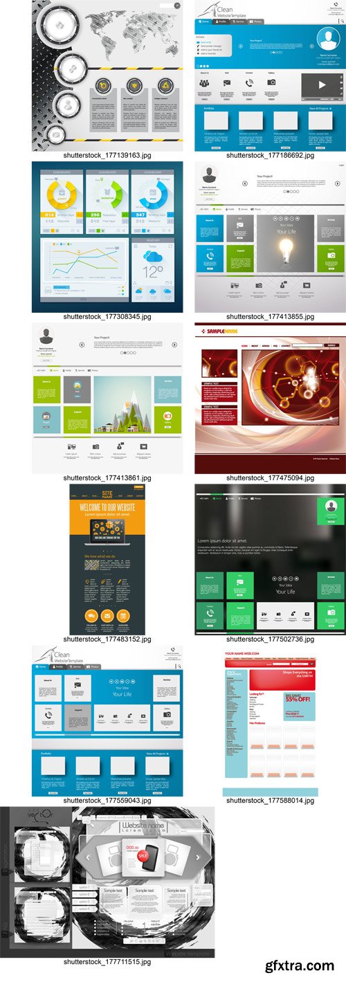 Shutterstock - Website Template 4, 25xEps