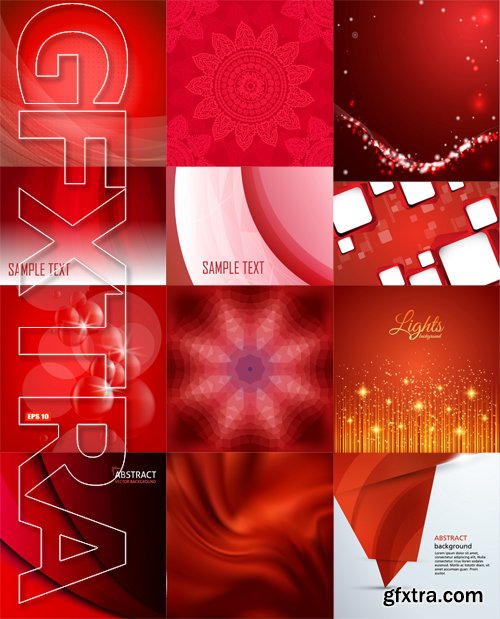 Shutterstock - Red Abstract Background, 25xEps