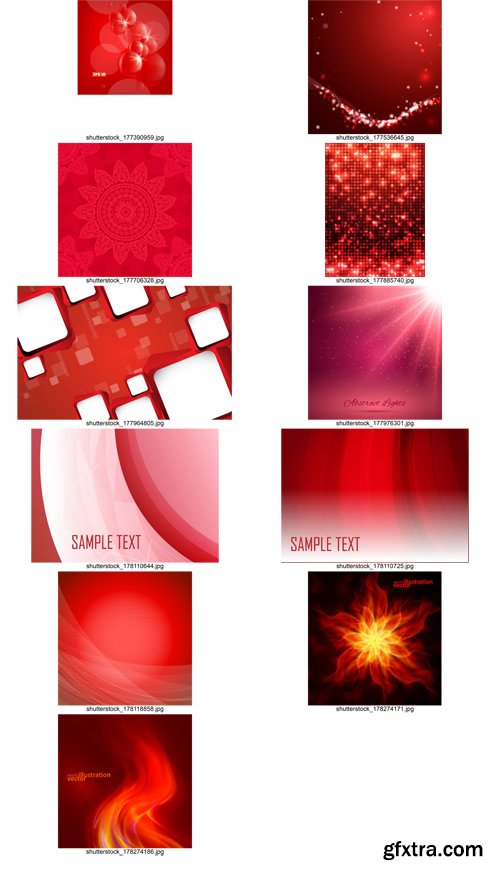 Shutterstock - Red Abstract Background, 25xEps