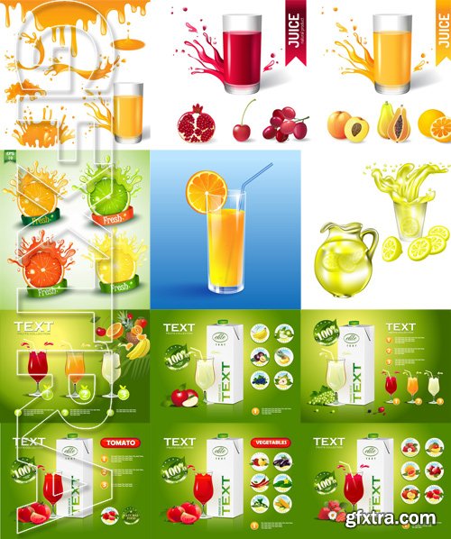 Shutterstock - Fresh Juice 100% Natural, 25xEps