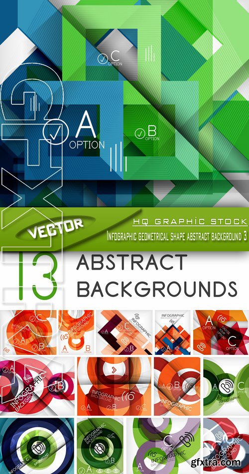 Stock Vector - Infographic geometrical shape abstract background 3