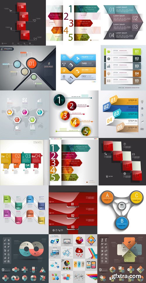 Collection of infographics vol.80, 25xEPS