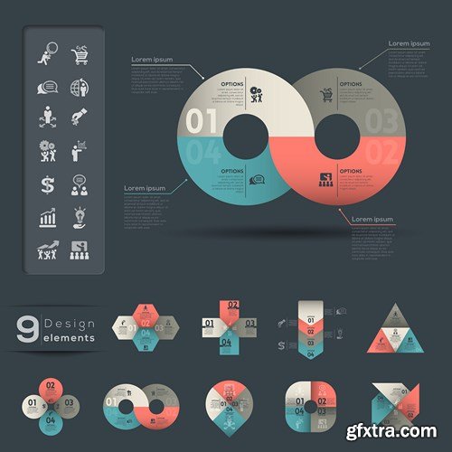 Collection of infographics vol.80, 25xEPS