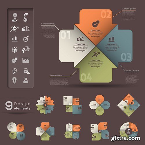 Collection of infographics vol.80, 25xEPS