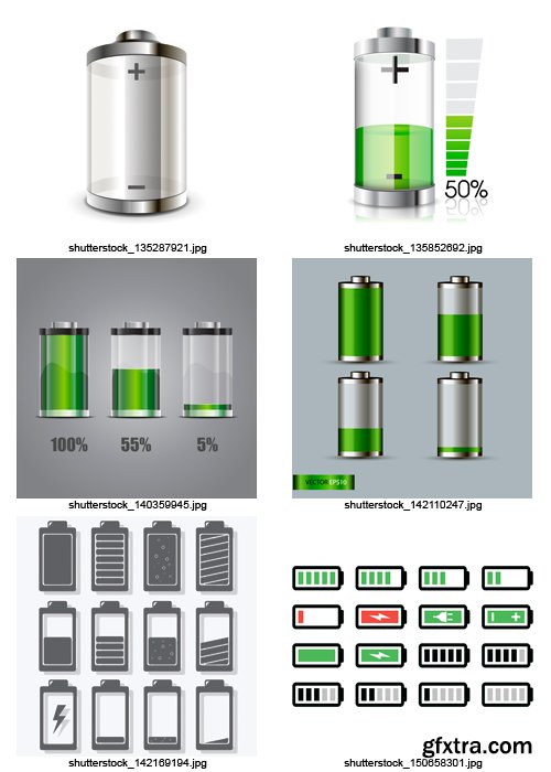 Amazing SS - Battery Icons, 25xEPS