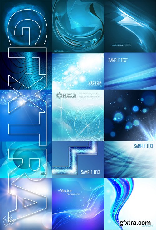 Shutterstock - Blue abstract background, 25xEps