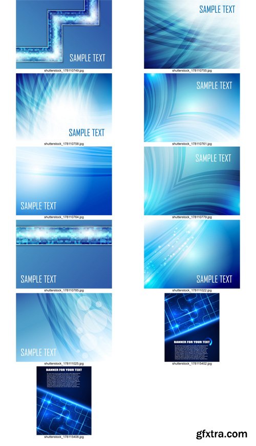 Shutterstock - Blue abstract background, 25xEps