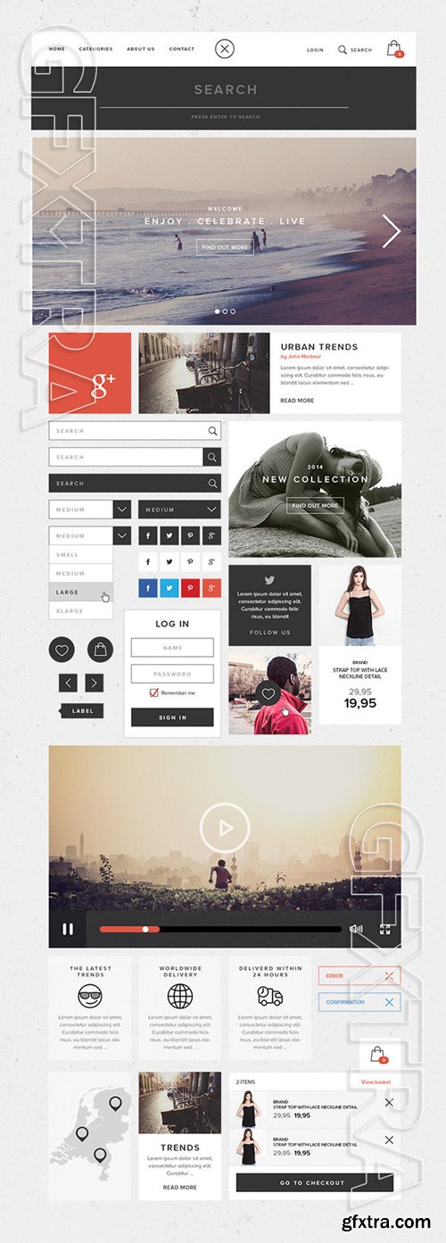 PSD Web Design - Flat UI Kit