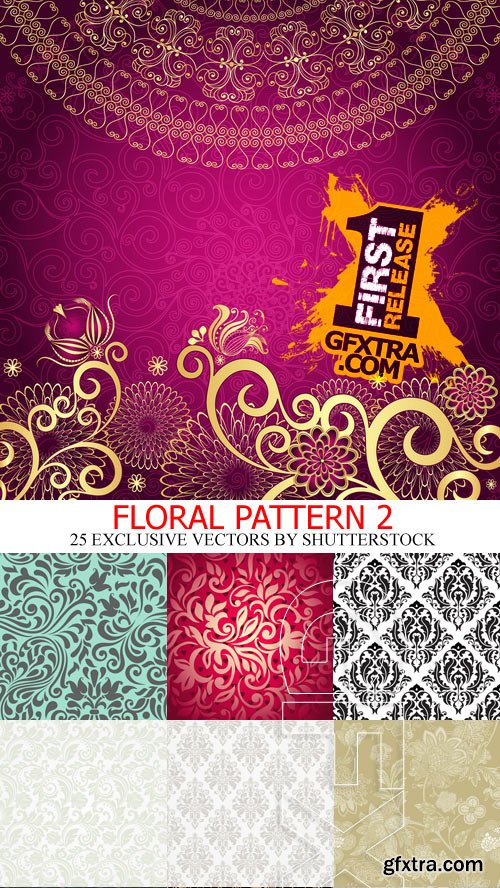 Amazing SS - Floral pattern 2, 25xEPS