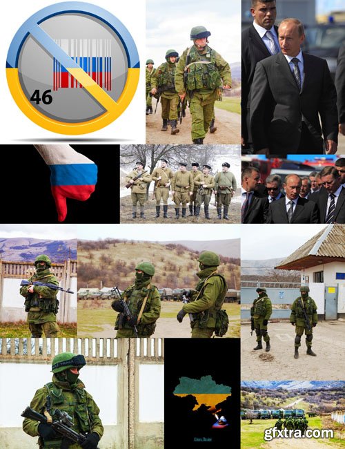 Shutterstock: Russian aggression and occupation in Ukraine, 25xUHQ JPEG