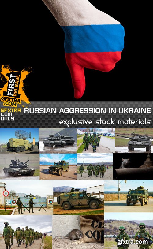 Shutterstock: Russian aggression and occupation in Ukraine, 25xUHQ JPEG