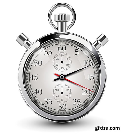 Clock and clockwork, speedometers, stopwatches, 2 - VectorStock