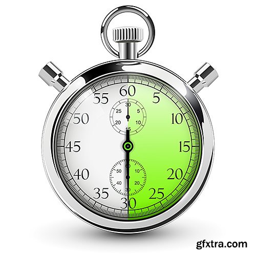 Clock and clockwork, speedometers, stopwatches, 2 - VectorStock