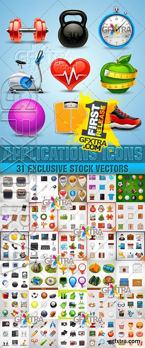 Applications Icons Collection - VectorStock