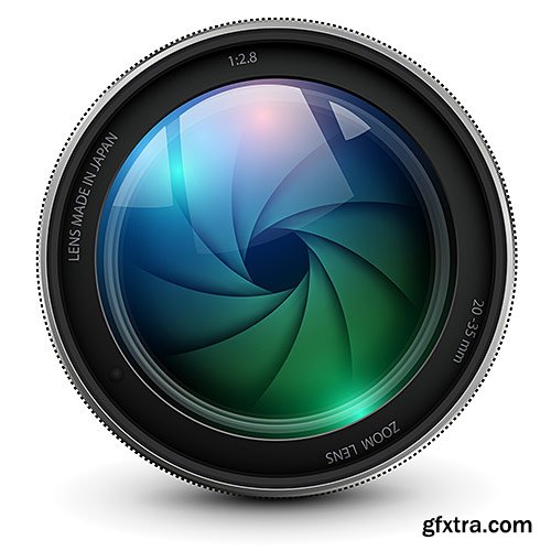 Photography professional lens - VectorStock