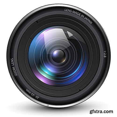 Photography professional lens - VectorStock