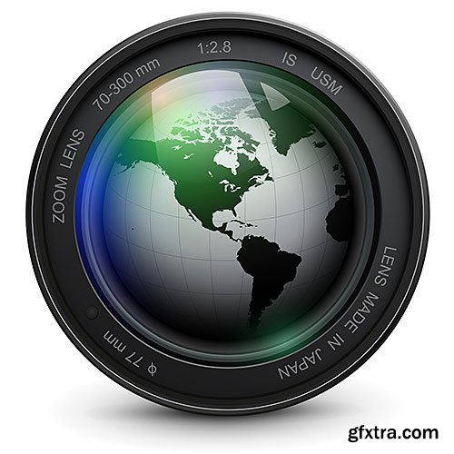 Photography professional lens - VectorStock