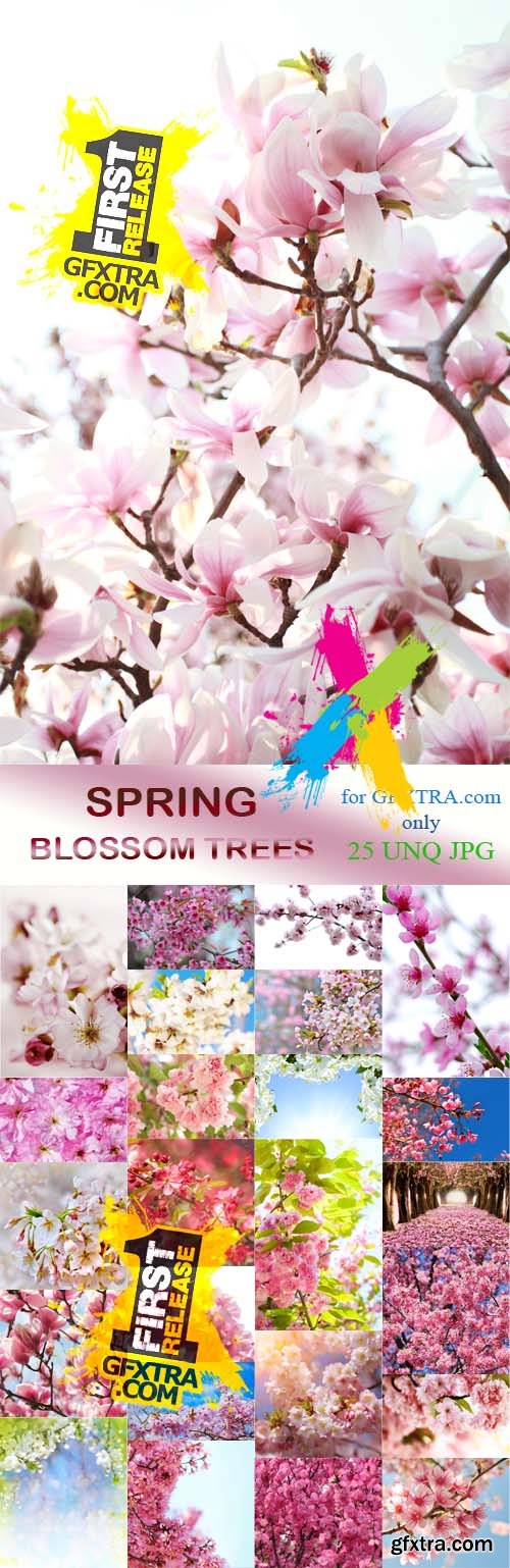 Spring blossom trees, 25xJPGs