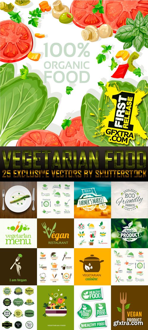 Amazing SS - Vegetarian Food, 25xEPS