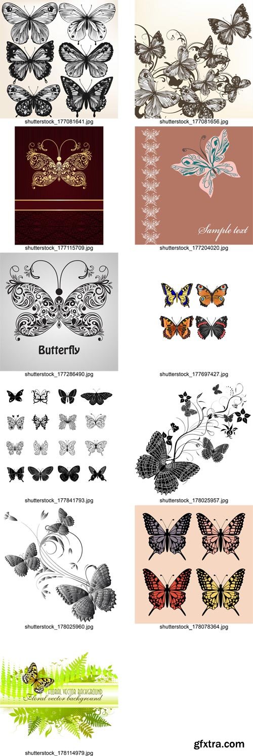 Shutterstock - Butterfly, 25xEps