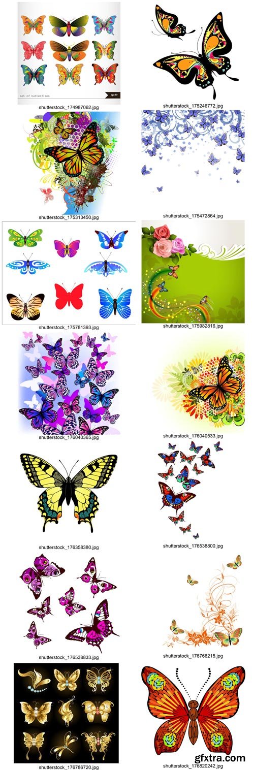 Shutterstock - Butterfly, 25xEps