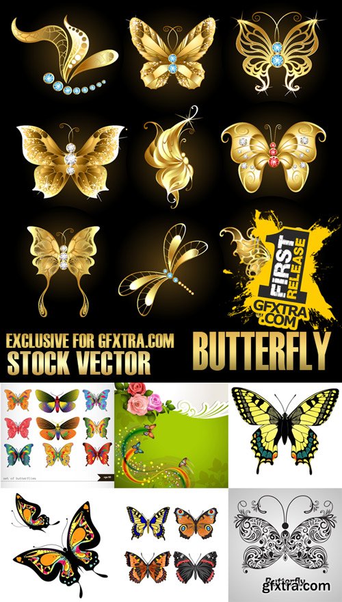 Shutterstock - Butterfly, 25xEps