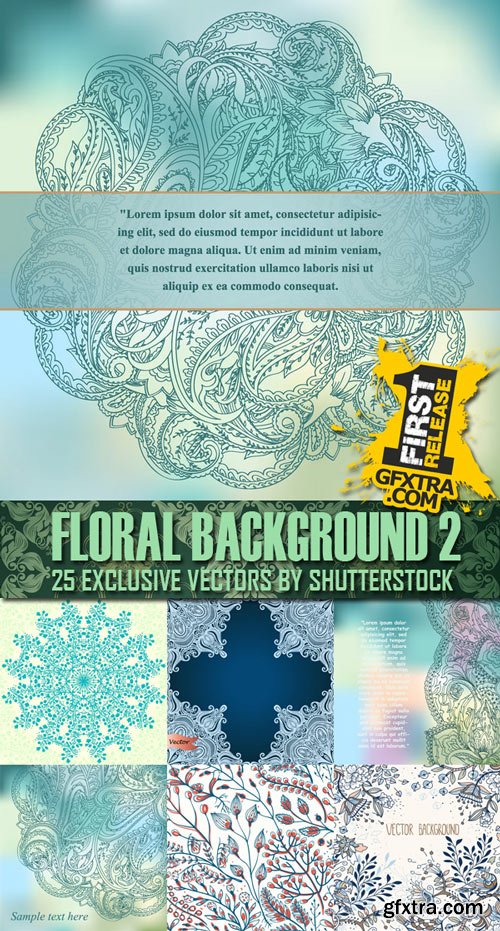 Shutterstock - Floral background 2, 25xEps