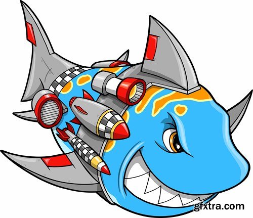 Vector Sharks - 25x EPS