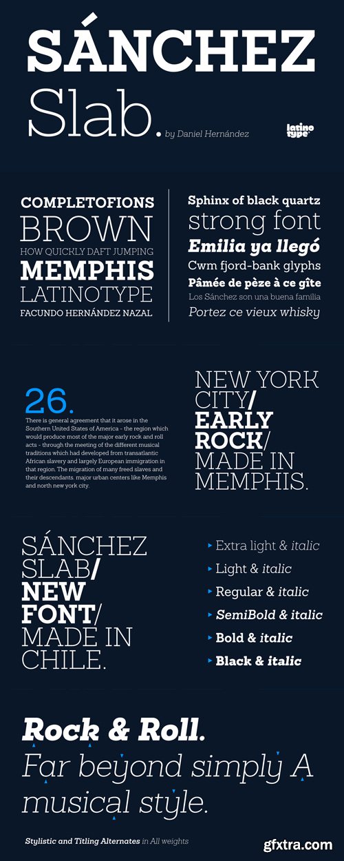 Sanchez Slab Font Family - 12 Fonts for $126