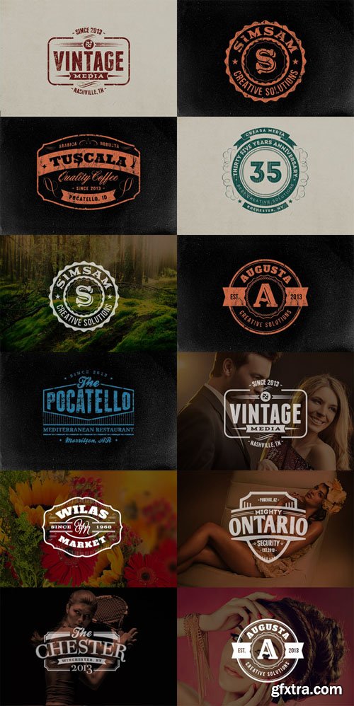 10 Retro Signs and Badges Volume 2