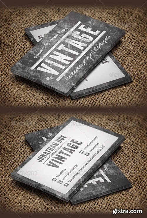 GraphicRiver Vintage Grunge Business Cards 6283084