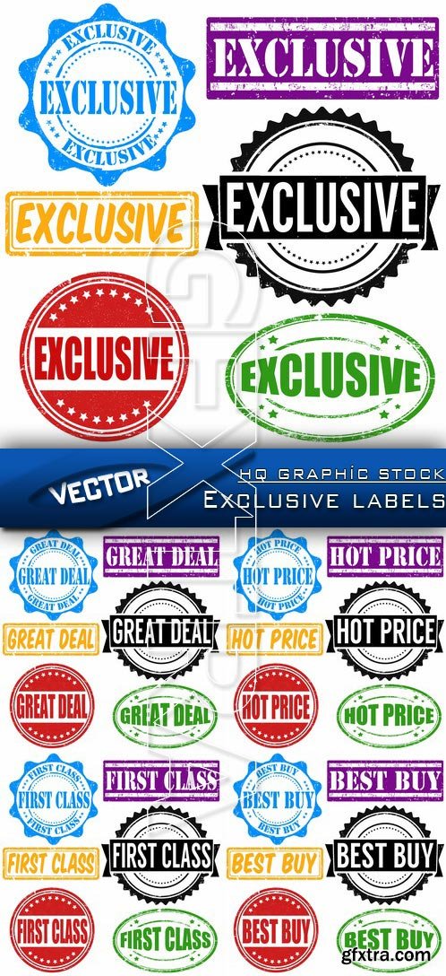 Stock Vector - Exclusive labels