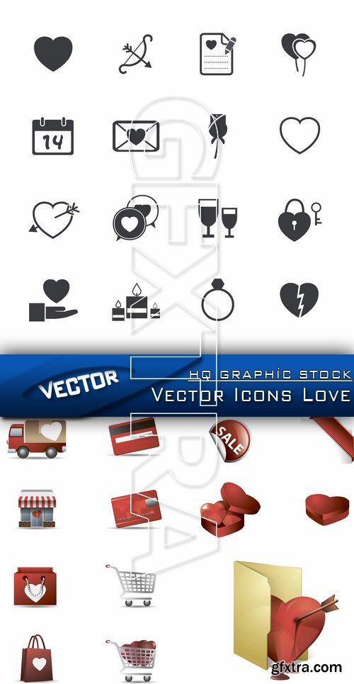 Stock Vector - Vector Icons Love