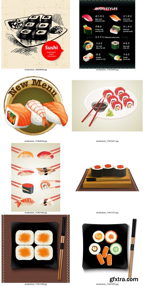 Shutterstock - Sushi and Rolls, 25xEps